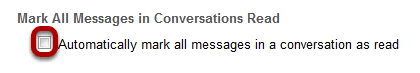 Select if all read messages should be marked.