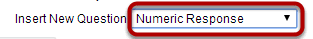 Select Numeric Response from drop-down menu.