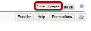 Click Index of Pages to view all pages.