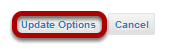 Click Update Options to save your configuration settings.