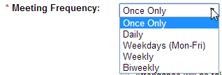 Select meeting frequency.