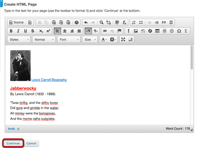 Use the Rich Text Editor to format or add links and media.