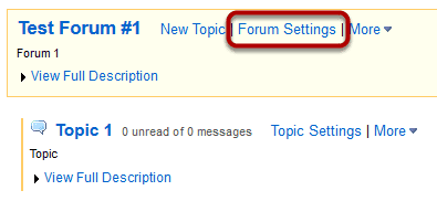 You can also click Format Settings next to the forum you want to delete.