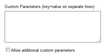 Custom parameters