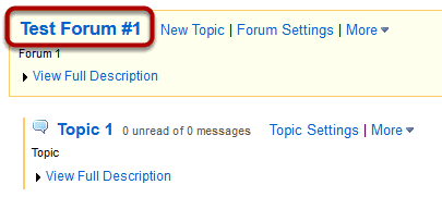 Choose a forum.
