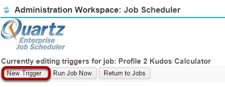 Or, to automate the job, click New Trigger.
