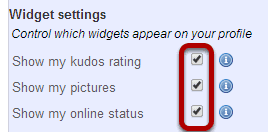 Manage widget settings.