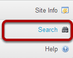 To access this tool, select Search from the Tool Menu of your site.